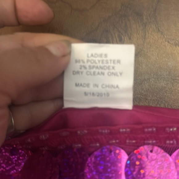 Vintage Pink sequins Dress Size Medium. - Picture 10 of 11